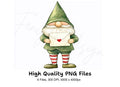 Green Gnomes Love Letters Clipart Bundle