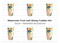 Fruit Leaf Tumbler Clipart Bundle
