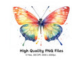 Rainbow Butterfly Clipart Bundle