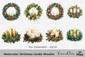 Christmas Advent Wreath Clipart Bundle