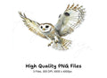 Graceful Flying Owl Clipart Bundle