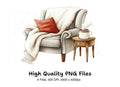 Cozy Armchair and Coffee Clipart Bundle
