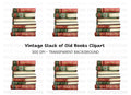 Stack of Christmas Books Clipart Bundle