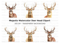 Majestic Deer Head Clipart Bundle