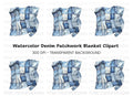 Denim Patchwork Quilt Clipart Bundle