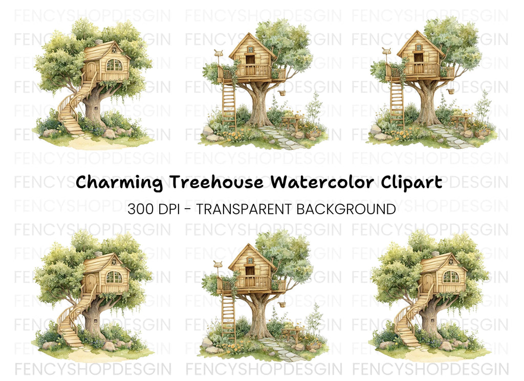 Treehouse Clipart Bundle