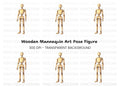 Articulated Wooden Figure Clipart Bundle