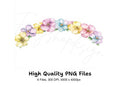 Floral Rainbow Clipart Bundle