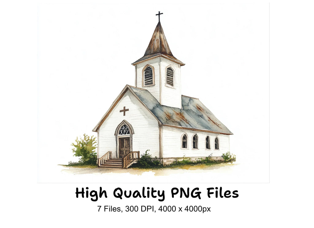 Vintage Church Clipart Bundle