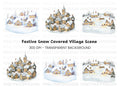 Snowy Christmas Village Clipart Bundle