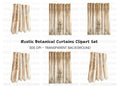 Elegant Lace Curtains Clipart Bundle
