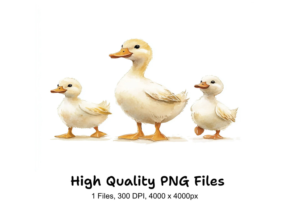 Cute Duck Family Clipart Bundle
