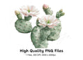 Prickly Pear Cactus Clipart Bundle