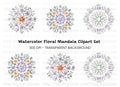 Floral Mandala Clipart Bundle