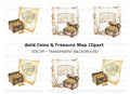 Treasure Map and Chest Clipart Bundle