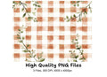 Floral Plaid Clipart Bundle