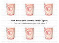 Rose Gold Galaxy Swirl Clipart Bundle