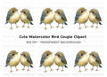 Cute Bird Couple Clipart Bundle