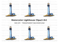 Coastal Lighthouse Illustration Clipart Bundle