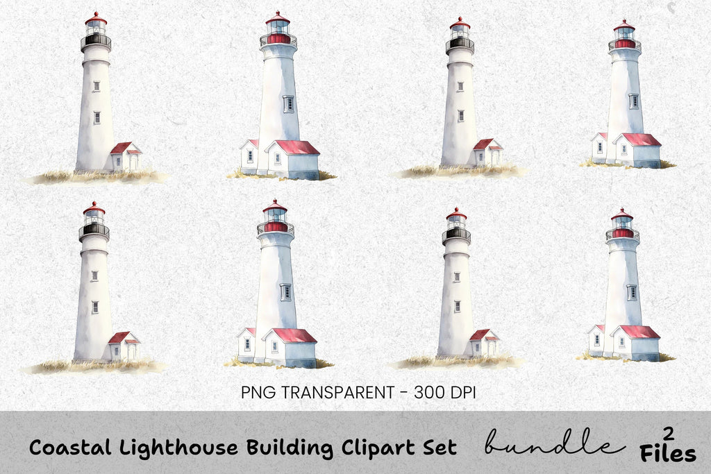 Coastal Lighthouse Clipart Bundle