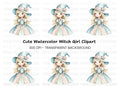 Cute Witch Girl Clipart Bundle