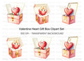 Heart in Gift Box Clipart Bundle