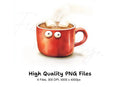 Cute Hot Chocolate Mugs Clipart Bundle
