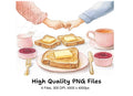 Breakfast Toast and Jam Clipart Bundle