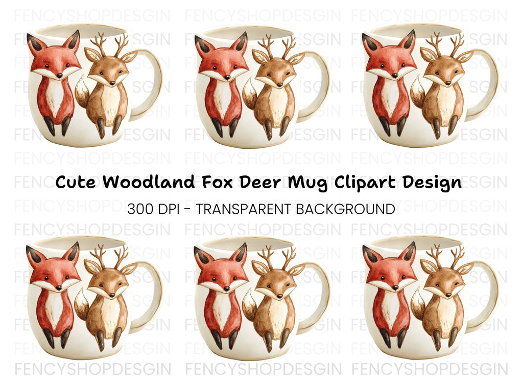Cute Woodland Animals Clipart Bundle