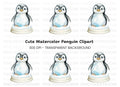 Cute Baby Penguin Winter Clipart Bundle