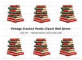 Christmas Holiday Books Stack Clipart Bundle