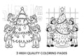 Firefighters Decorating Christmas Tree Coloring Books