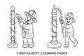 Firefighter Decorating Pole Coloring Books