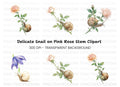 Snails and Flowers Clipart Bundle