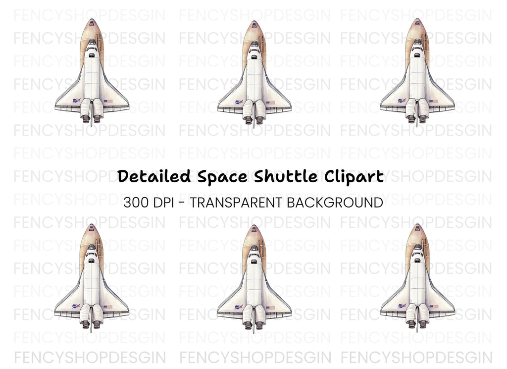 NASA Space Shuttle Clipart Bundle
