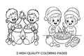Christmas Stocking Fruit Coloring Books