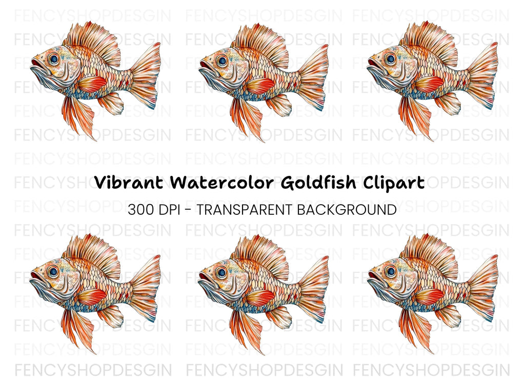 Vibrant Goldfish Clipart Bundle