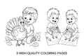Thanksgiving TurkeyFun Coloring Books