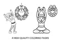 Christmas Elf Wreath Fun Coloring Books