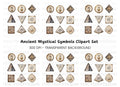 Mystical Alchemical Symbols Clipart Bundle