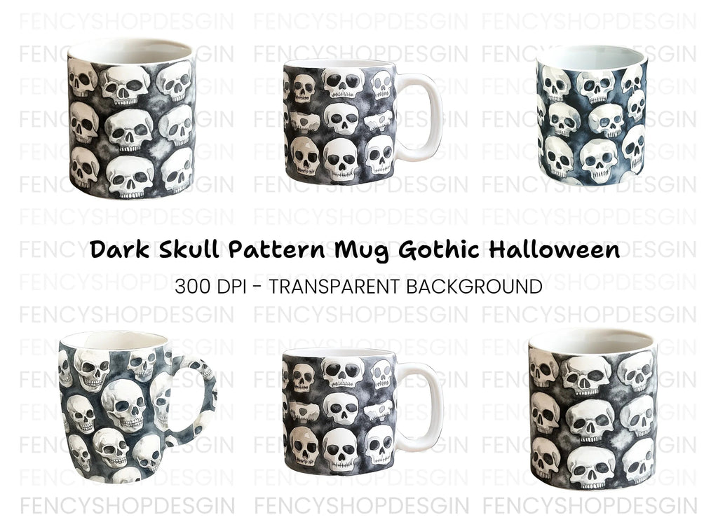 Skull Pattern Clipart Bundle