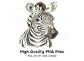 Zebra Head Clipart Bundle