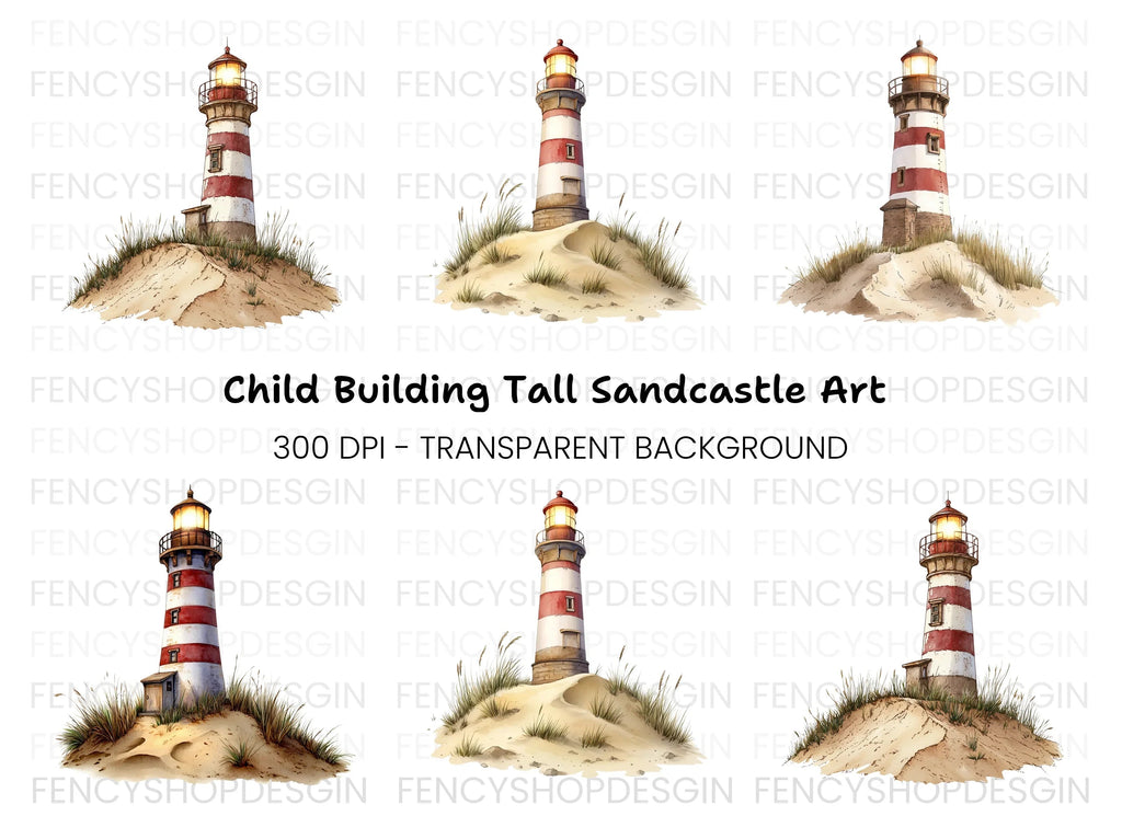 Coastal Lighthouse Clipart Bundle