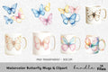 Butterfly Mugs Clipart Bundle
