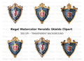 Elegant Royal Crests Clipart Bundle