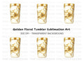 Vintage Sepia Floral Tumbler Clipart Bundle
