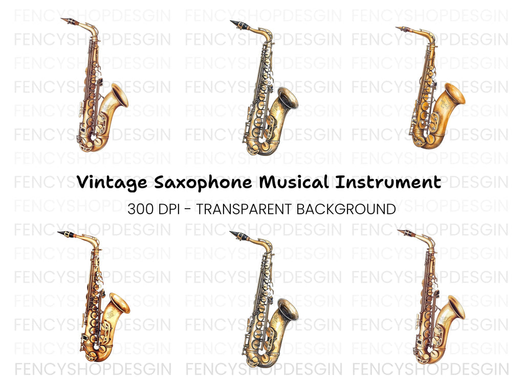 Saxophone Clipart Bundle