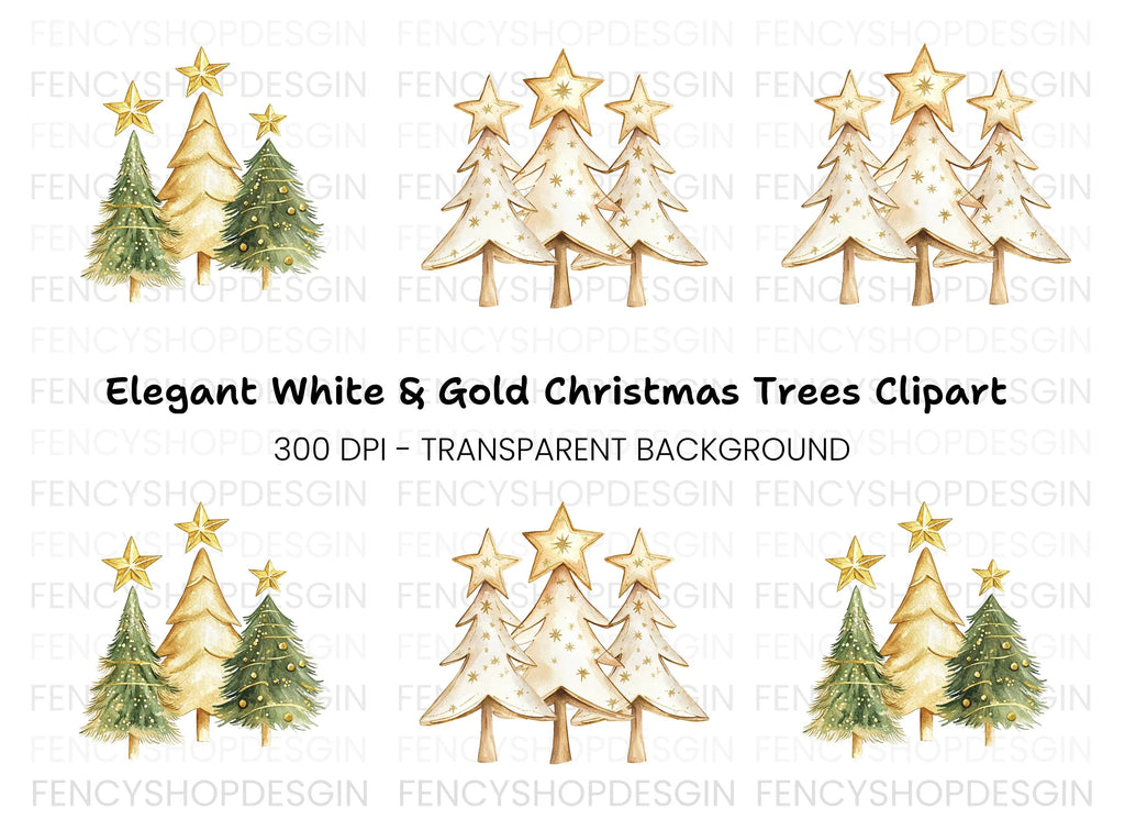 Christmas Tree Clipart Bundle