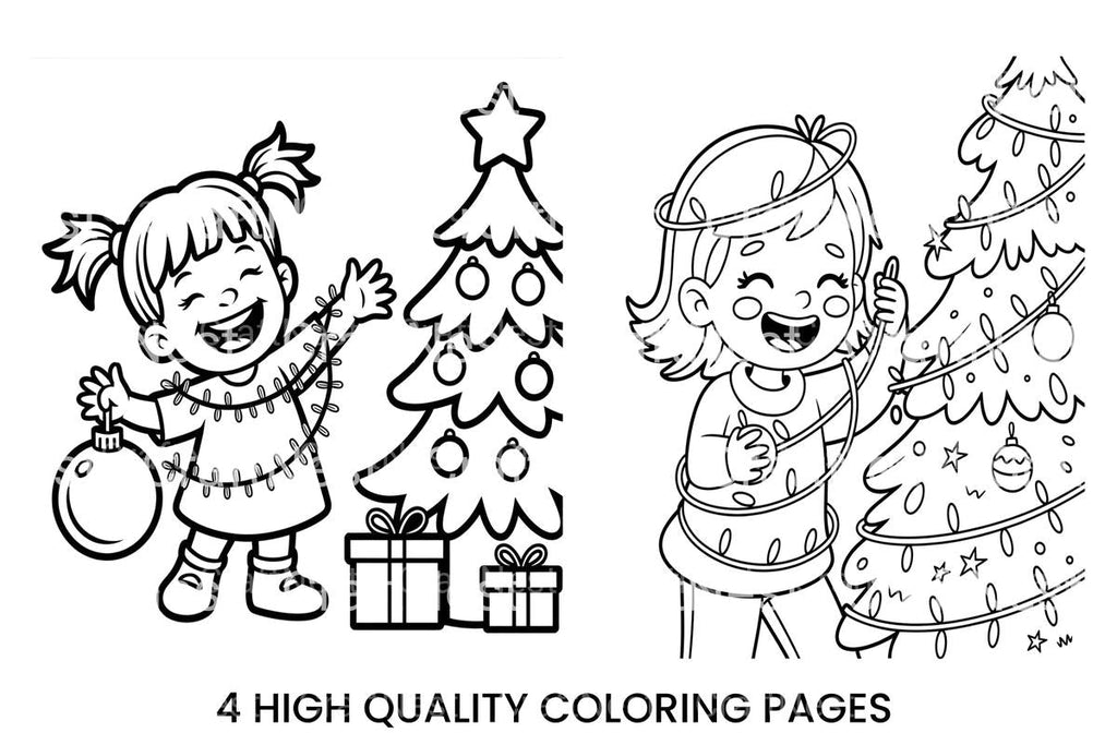 Christmas Tree Decorating Fun Coloring Books