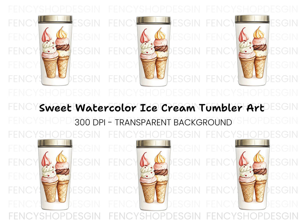 Delicious Ice Cream Cones Clipart Bundle